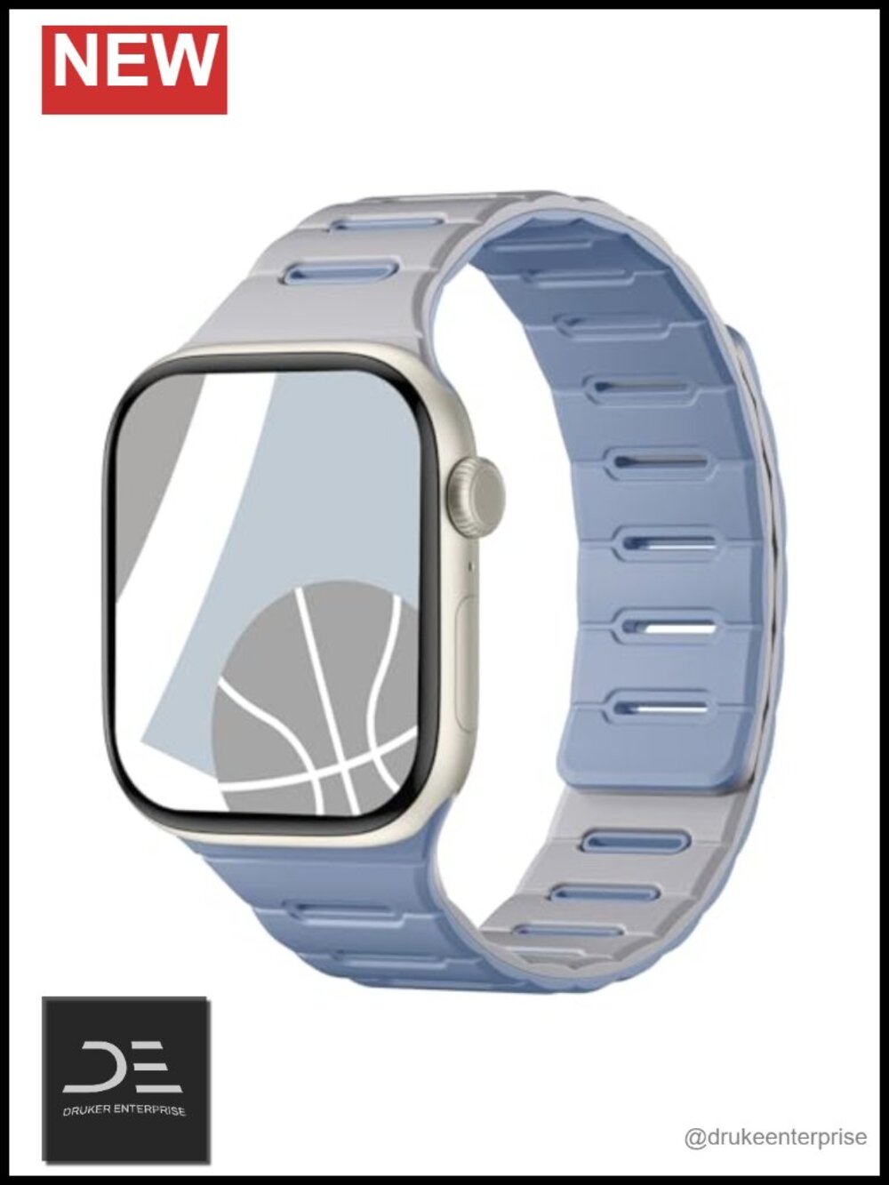 Reversible Magnetic Silicone Watch Band for Apple Watch Women Sport